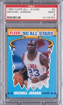 1990-91 Fleer All-Stars #5 Michael Jordan - PSA MINT 9
